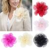 Handmade Oversized Yarn Flower Fairy Style Flower Corsage Elegant Dress Pin  Women