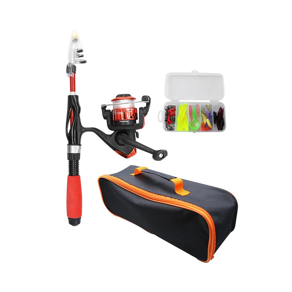 Fishing Pole Children Starter Kits Child Fishing Rod Complete Set with Lures