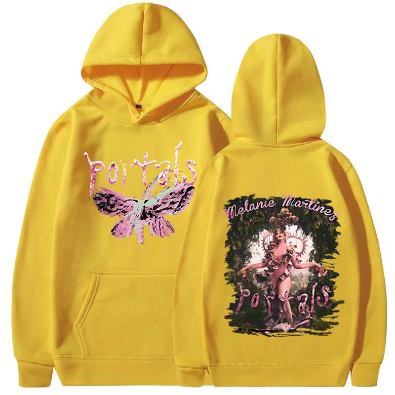 Men's autumn and winter hoodie Portals printed long-sleeved pullover retro casual sweatshirt