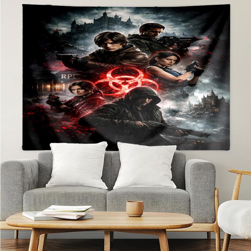1PC Survival Horror Saga Tapestry Accessories Playroom Tapestry, for Bedroom,Livingroom, dormitory Room Wall Decor Fan Birthday Gifts