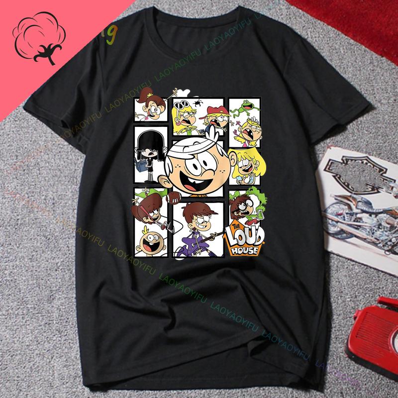 New Mens TShirt The House Loud Awesome Tees Short Sleeve Round Collar TShirt Cotton Birthday Present Clothes Cartoon Graphic