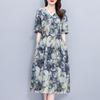 Fashion Summer Dresses for Women Plus Size Casual Short Sleeve Elegant Long Dress Summer Vintage Clothes