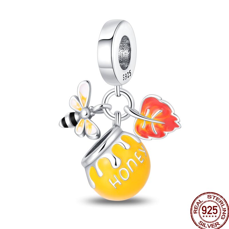 Copper Pumpkin Maple Leaf Squirrel Scarecrow Harvest Autumn Charm Beads Suitable For Pan Original Bracelet