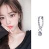 Simple Temperament Beads Korean Copper Fashion Jewelry Stud Earrings Ear Buckle Hoop Earrings