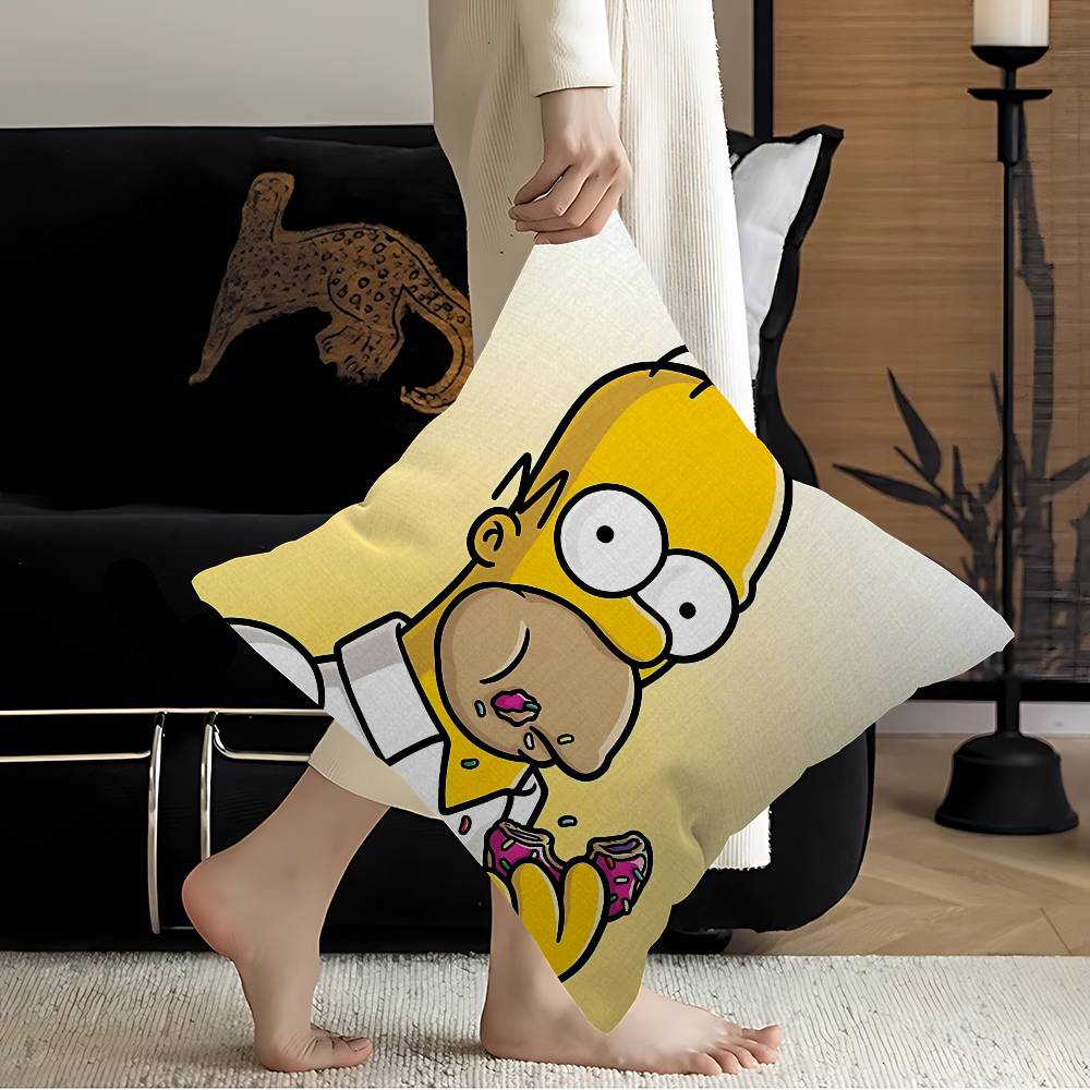 Мультяшный крутой Чехол на подушку The S-Simpsons Полиэстер Подушки для дивана Декоративные декоративные подушки Украшение для дома Наволочка