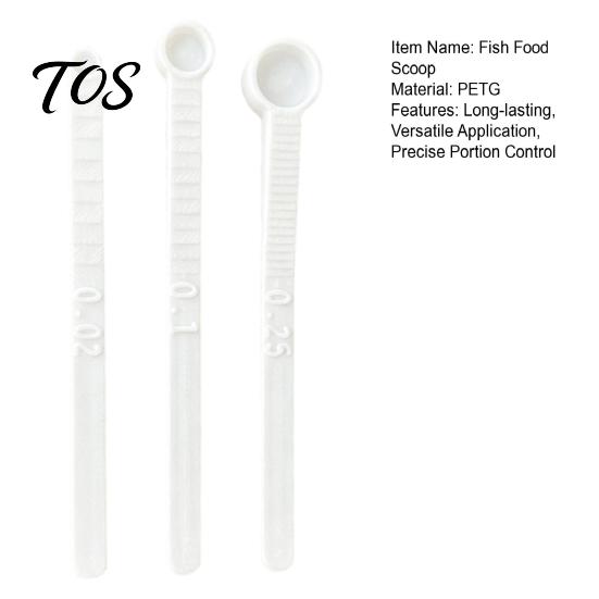 Sensitive Fish Feeding Tool 3Pcs/Set Food Scoops, Mini Measuring Spoons, 0.02 0.1 0.25 Tiny Aquarium Little Plastic Scoops for Feeding, Shrimp