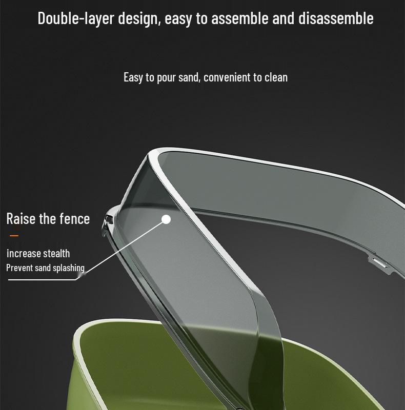 Очень большой кошачий лоток с высокими бортиками - Защита от брызг, Утолщенная конструкция