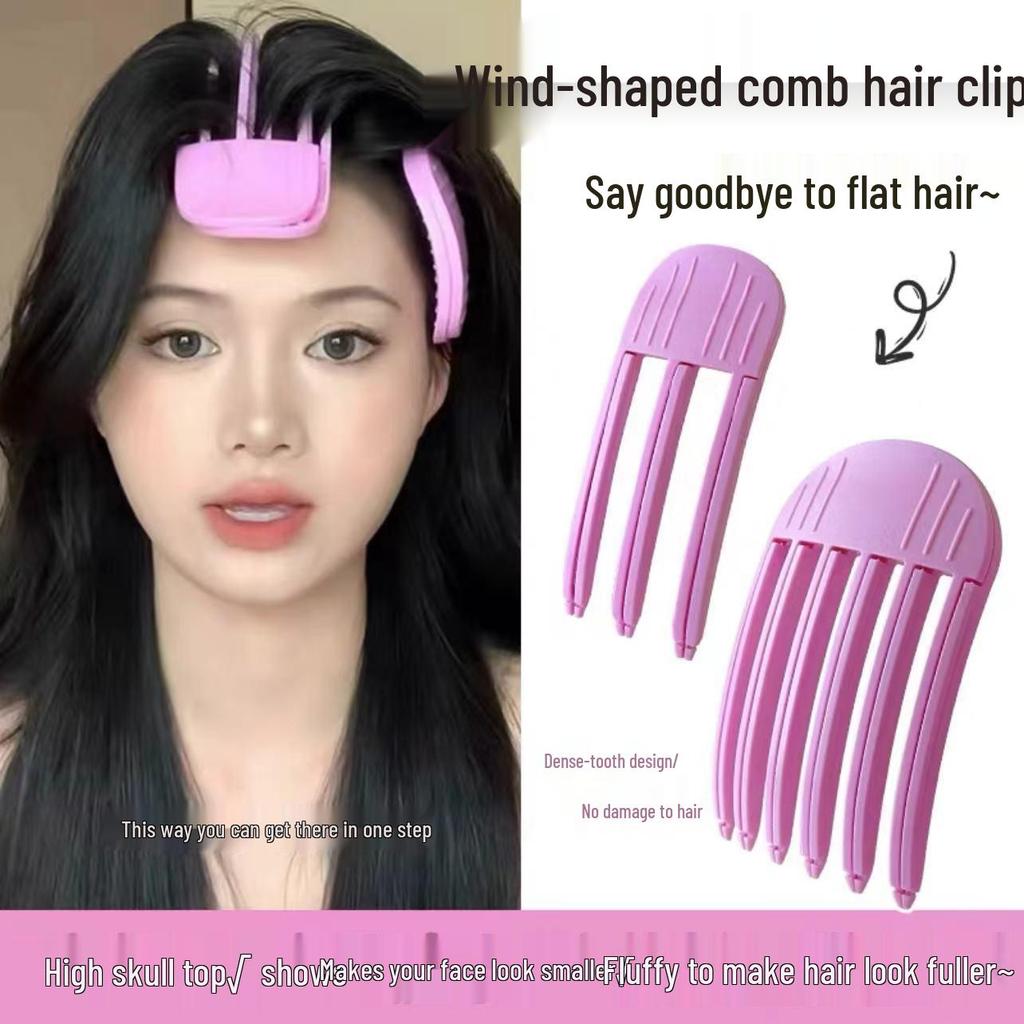 Расческа для скульптурирования макушки и заколка для пушистой челки - Бесшовно придает форму корням для ленивых дней