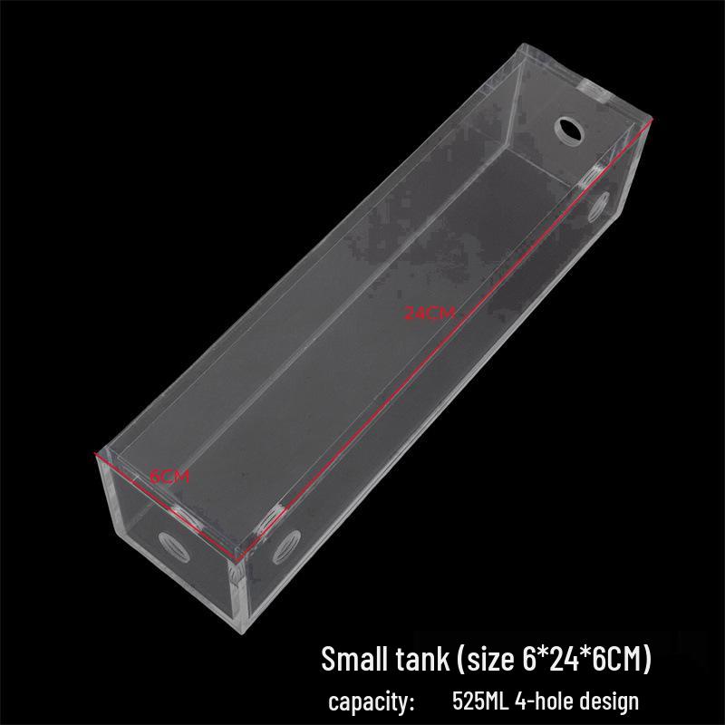 Прозрачный акриловый мини-резервуар для воды с водяным охлаждением, резьба в 2 точках, различные размеры