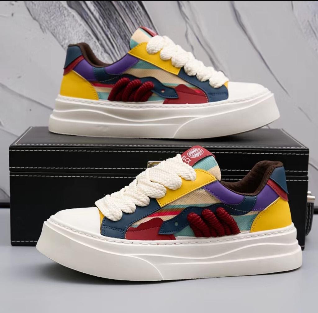 Новые мужские очаровательные разноцветные дышащие кожаные туфли на шнуровке для отдыха, мужские удобные лоферы на толстой подошве, zapatos hombre