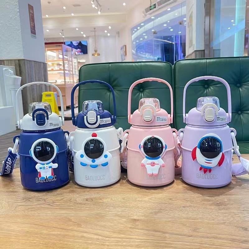 Стильная термокружка Hseen для детей, портативный термос, внутренняя часть из нержавеющей стали 316, внешняя часть из нержавеющей стали 304, вместимость 850 мл