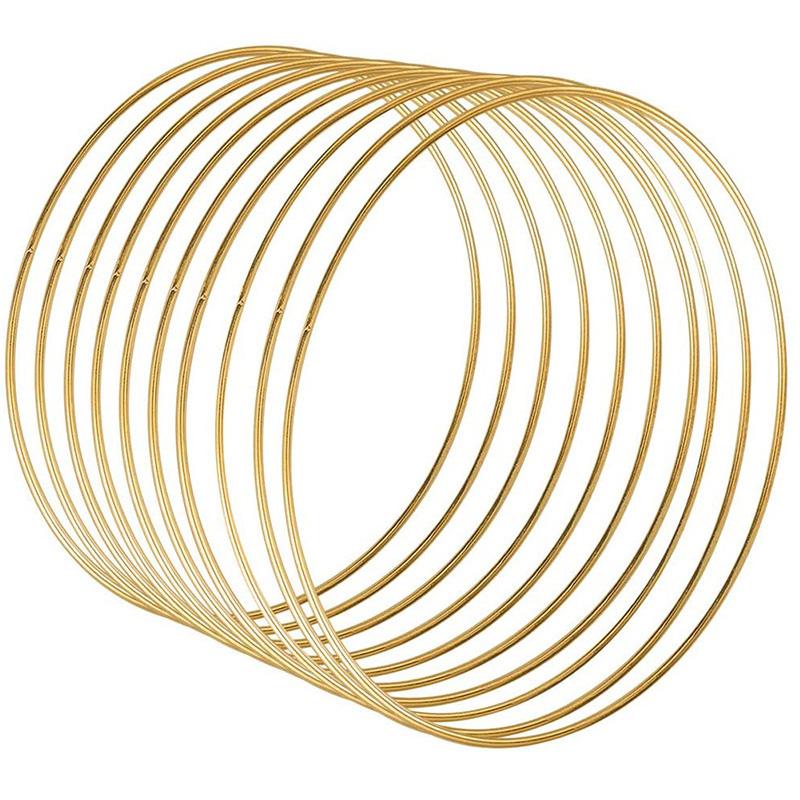 1PC Iron Hoops DIY Craft Metal Ring Black Wedding Wreath Handmade Iron Flower Rings Gold Party Decoration