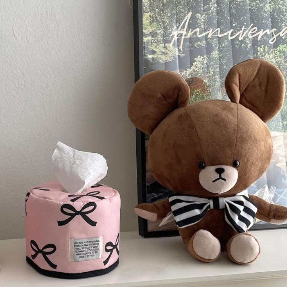 Коробка для хранения бумажных салфеток с бантом, декор стола, экономия места, коробка для салфеток, хранение салфеток, держатель для бумажных салфеток в рулоне, для дома