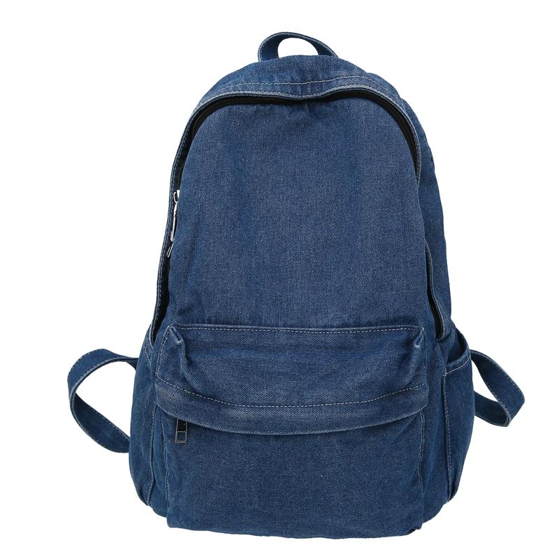 Denim Backpack Women's Large Capacity Lightweight Backpack for Men Student School Bag