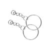 Jewelry DIY Blank Split Metal Keyfob Key Ring Keychain Pendant Holder