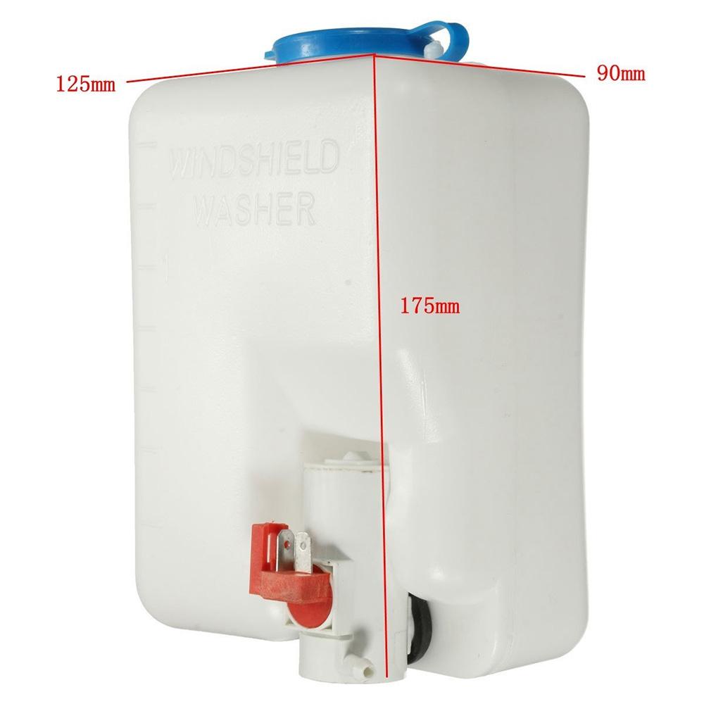 Universal Washer Bottle Tank Kit Pump 12V 1.8L Windshield Wiper System Reservoir