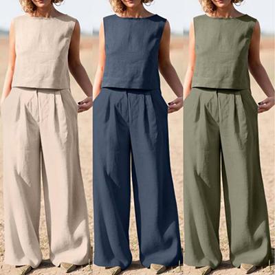 Женская блузка и брюки, повседневный комплект из двух частей, брючный костюм