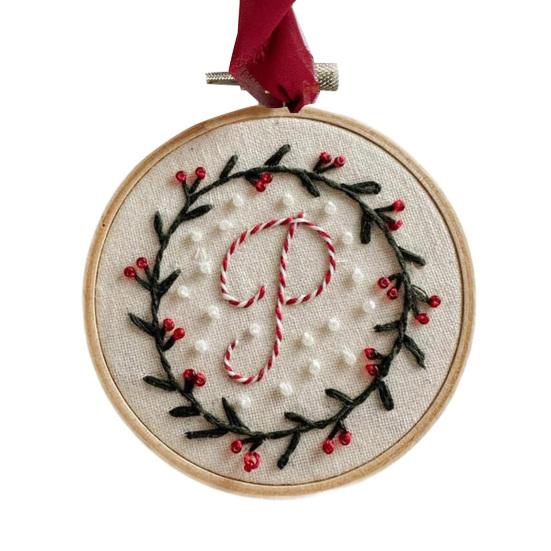 Сделай сам Вышитое Рождественское Украшение Вышивка Инициала Набор для Рукоделия Мини Рождественский Набор для Вышивания для Начинающих