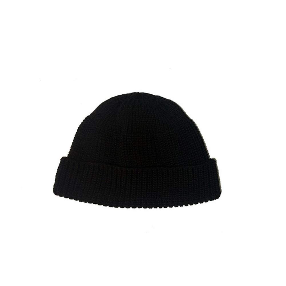 Croogo Вязаная Однотонная Шапка-Капюшон Короткая Полосатая Вязаная Крутая Исламская Неглубокой Посадки Мужская Шапка-Бини, Цвет, Простая, Оверсайз, Крышка, Весна, Осень, Зима, Шапка, Шапка,