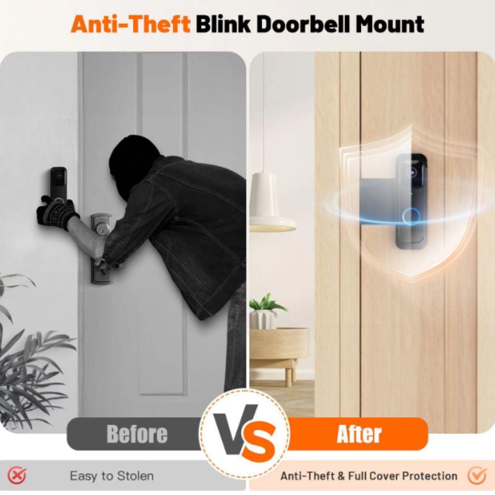 Anti-Theft Design Anti-Theft Mount Flashing Feature Doorbell Camera Bracket  Weather Protection