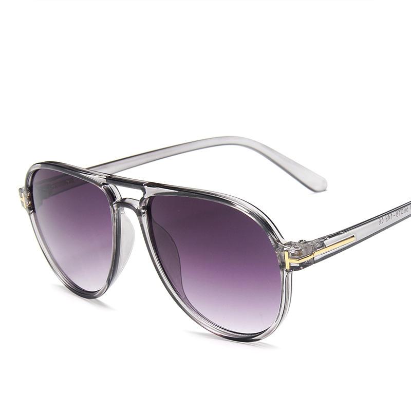 Fashion Double Beam Large Frame Toad Mirror Retro Round Frame T-shaped Sunglasses for Outdoor Outings Sun Glasses