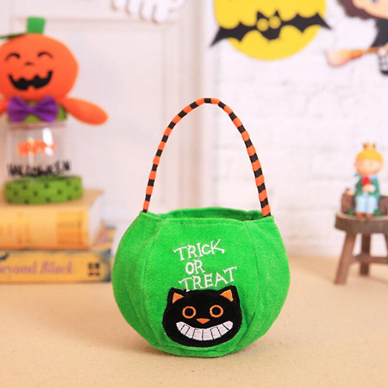 Хэллоуин Сумки Конфеты Тыква Сумка Trick Or Treat Кот Ведьма Сумки Декор Реквизит