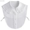 Fashion Women's Embroidery Shirt Fake Collar Removable Mujer Faux Cols White Sweater False Collar Lapel Shirt Blouse Detachable