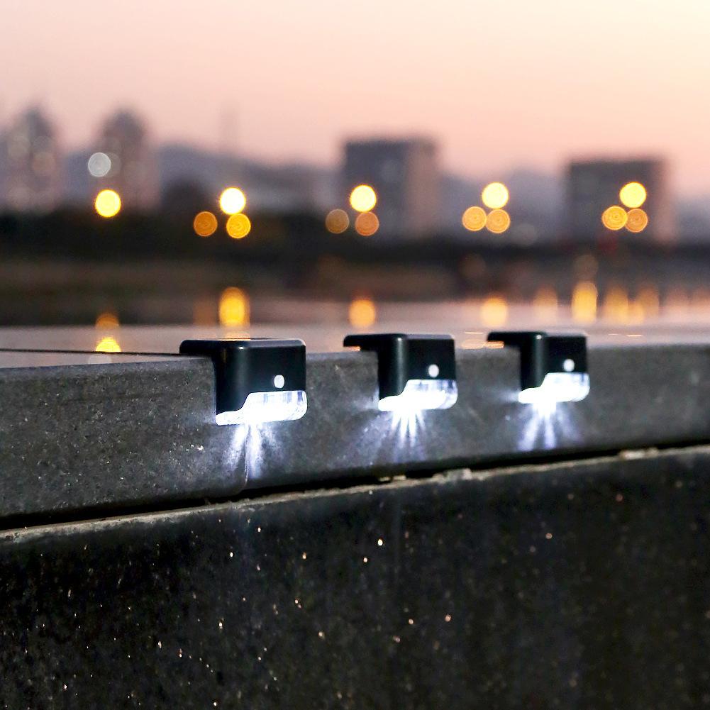 Solar LED Garden Light Stairs Deck Lamp Outdoor Lighting Waterproof Solar Step Light Lamp for Patio Yard Garden Pathway Decor HMM