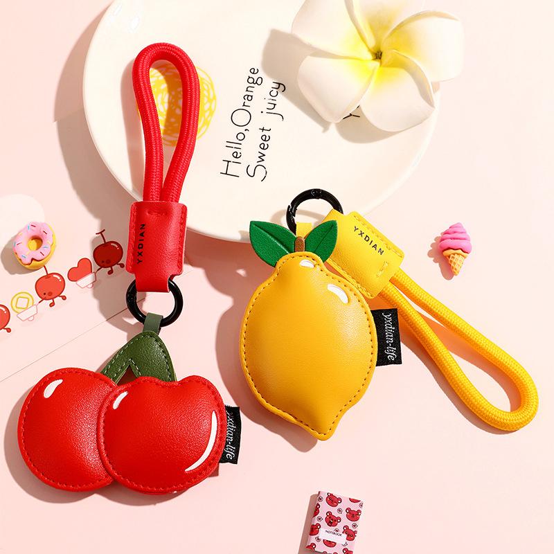 Женщины Девушки Подвеска Декоративная Имитация Фруктов DIY PU Кожа Моды Мультфильм Сумка Украшения Подарочные Аксессуары