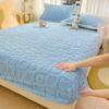 Milk Velvet Fitted Sheet Soft Comfortable Fleece Bed Cover Autumn Winter Mattress Protector Cover Bedsheet Solid Color