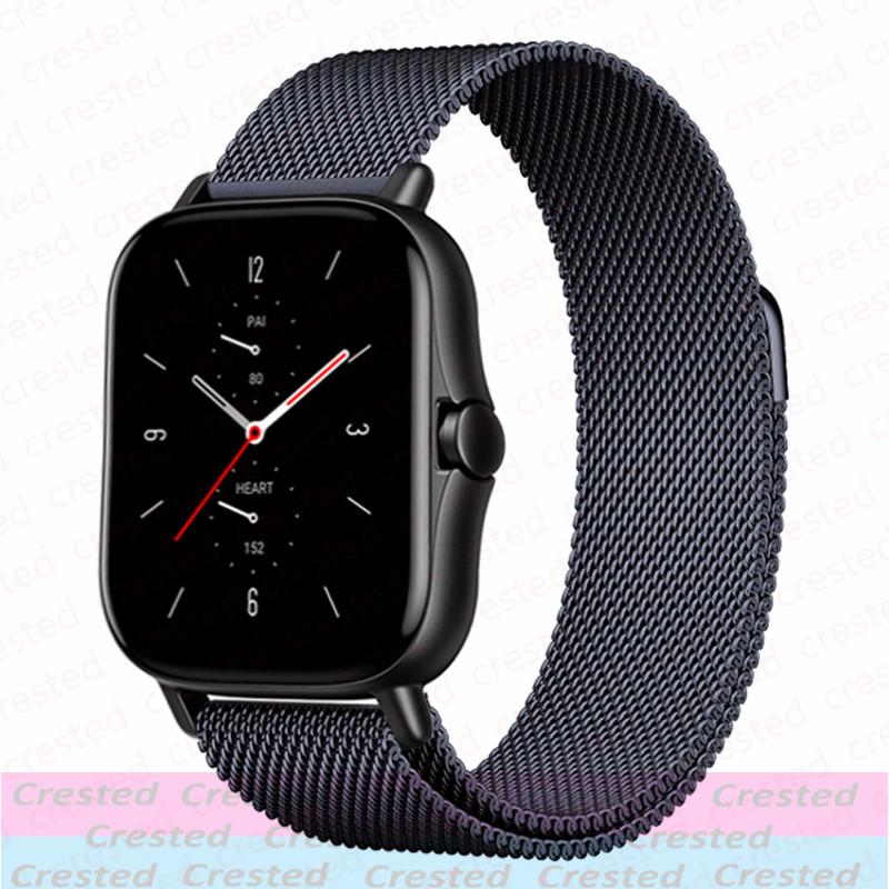 Миланский петлевой ремешок Для Amazfit GTS/2/2e/3/4/GTS2 Mini/GTR/47мм/GTR2/3/4/5/Pro stratos Браслет Amazfit bip 6 5 20мм/22мм ремешок
