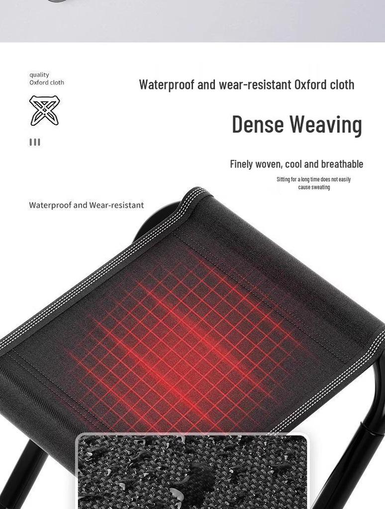 Портативный складной рыболовный стул - Компактное уличное кресло для путешествий и ожидания в очереди