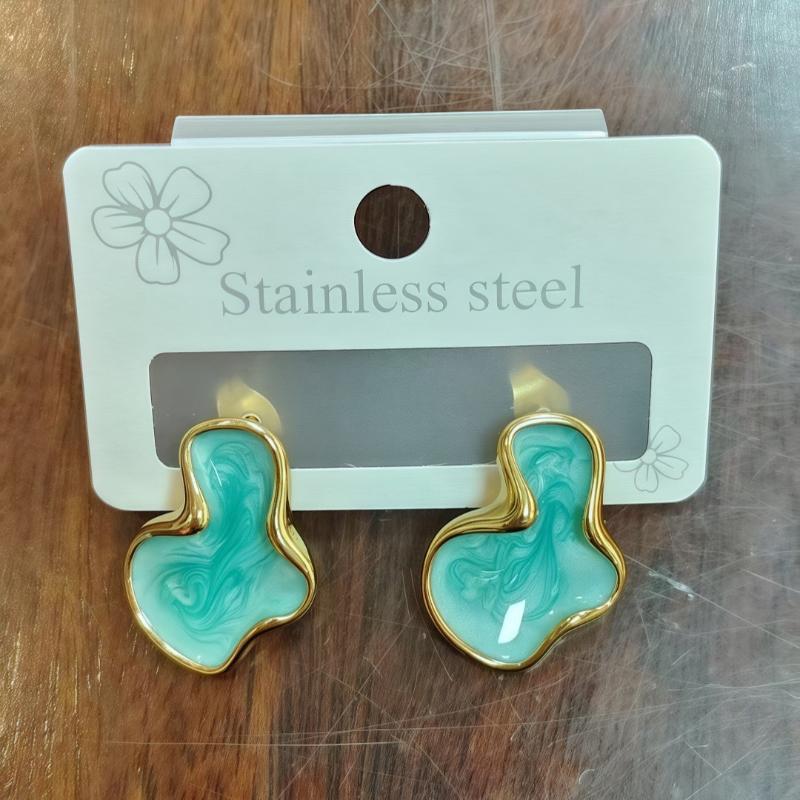 Chic Abstract Cloud White Stud Earrings for Women Trendy Casual Accessory