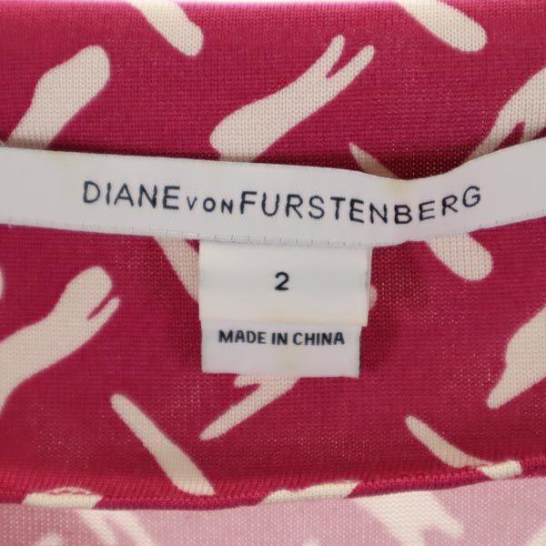 Diane von Furstenberg Общее ручка Без рукава цельный 2 Розовый Женский Б/У