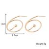 New Minimalist Gold Spiral Women's Drop Earrings with Bead Unique Statement Ear Jewelry for Effortlessly Chic Daily Looks