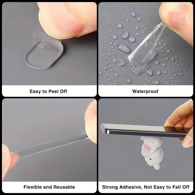 Clear Gel Glue Pads Double-sided Adhesive Invisible Dots Waterproof No Traces Patches Balloons Doll Foot Fixed Acrylic Sticker(13*8mm)