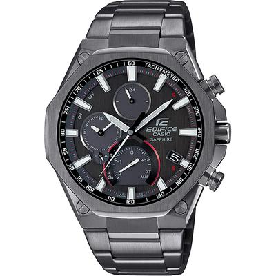 Мужские часы EDIFICE EQB-1100YDC-1AJF [EDIFICE Super Slim High Spec Chronograph] круглые серые