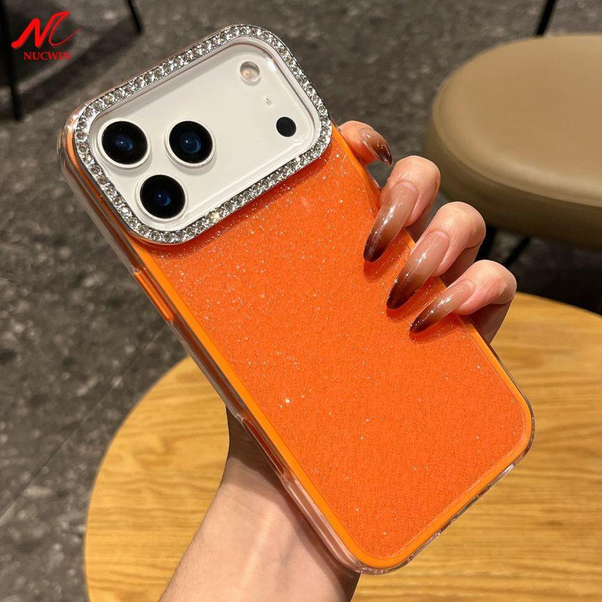 Luxury Diamond Inlaid Shining Glitter Phone Case For iPhone 17 Air 16 15 14 Plus 13 12 11 Pro Max Clear Shockproof Soft Cover