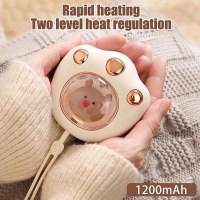 1200 мАч грелка для рук Cat Paw перезаряжаемая встроенная батарея для студентов Winer Fast Usb обогреватель портативная грелка для женских рук