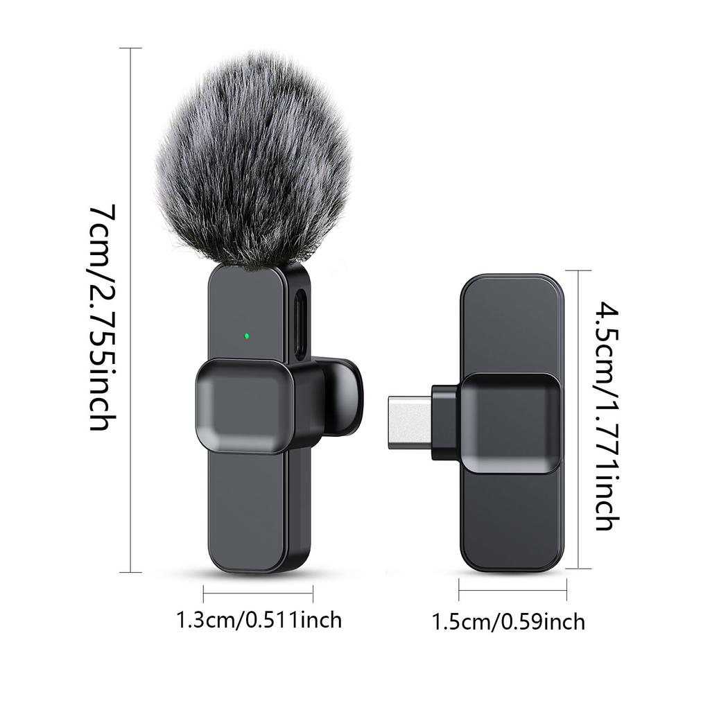 BEPAN New Wireless Lavalier Microphone Portable Audio Video Recording Mini Microphone for Android PC Camera Live Gaming Phone