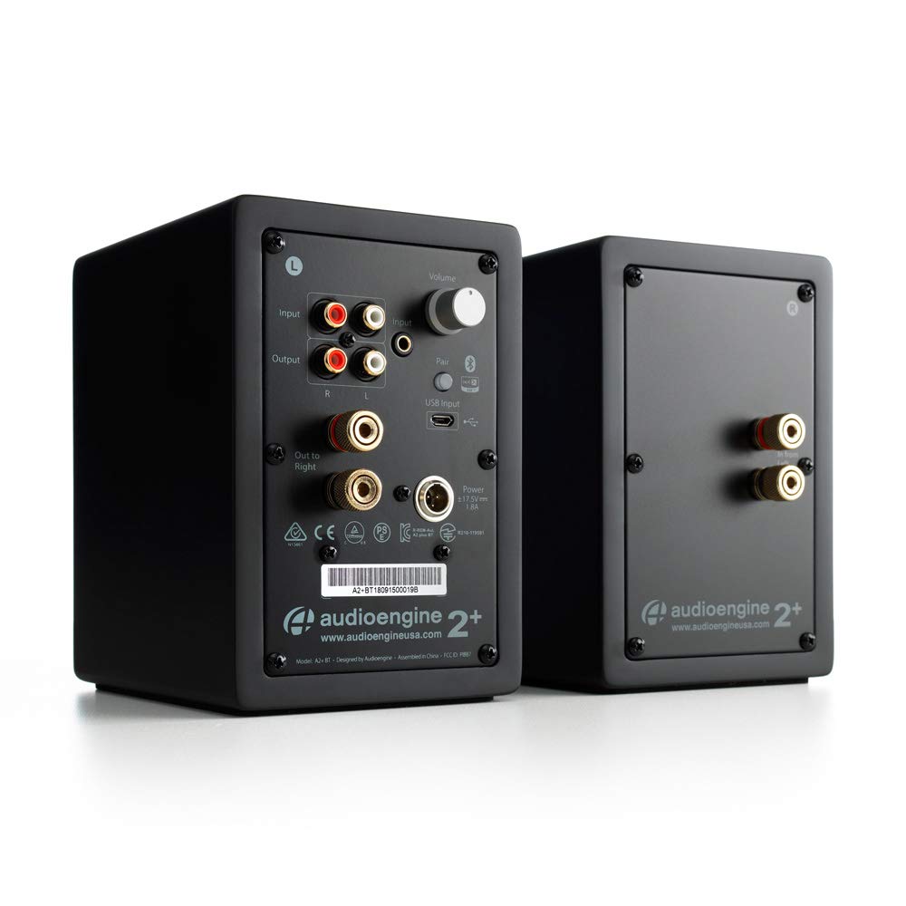 Беспроводной активный динамик l Bluetooth aptX 16-битный ЦАП-усилитель []совместимый с Audioengine A2+/встроенный (черный)