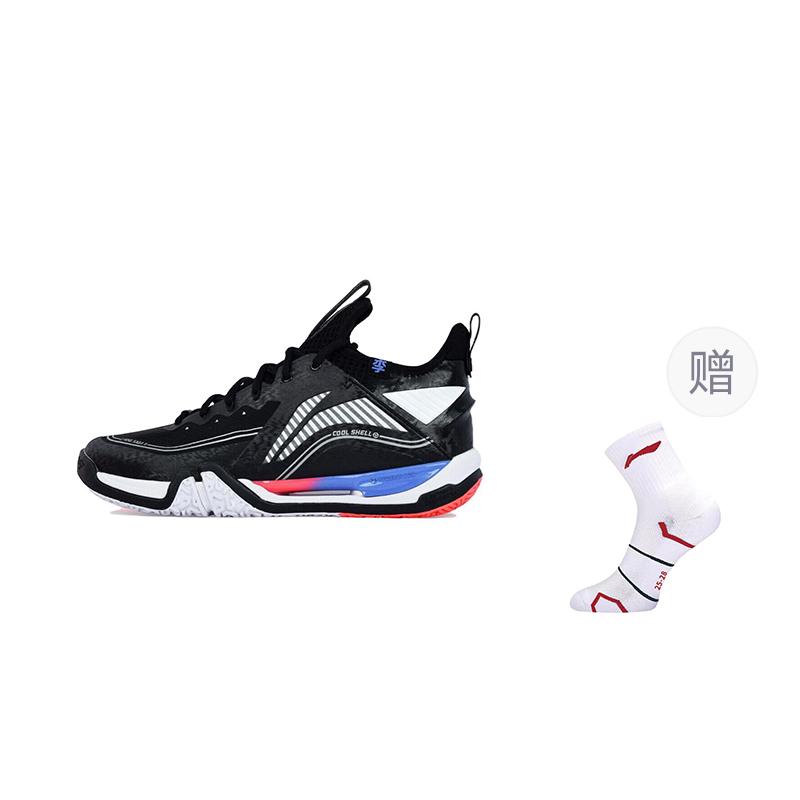 Li Ning Saga Pro 2 Pro Удобные кроссовки для бадминтона средней высоты Унисекс Черные AYAT003-1