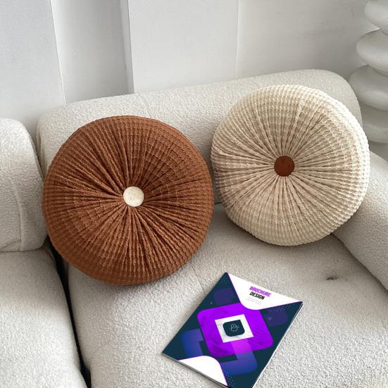 Декоративные подушки в европейском стиле, легкие, роскошные, однотонные, в форме колеса, круглый стул ручной работы, офисные подушки, диванная подушка, футон