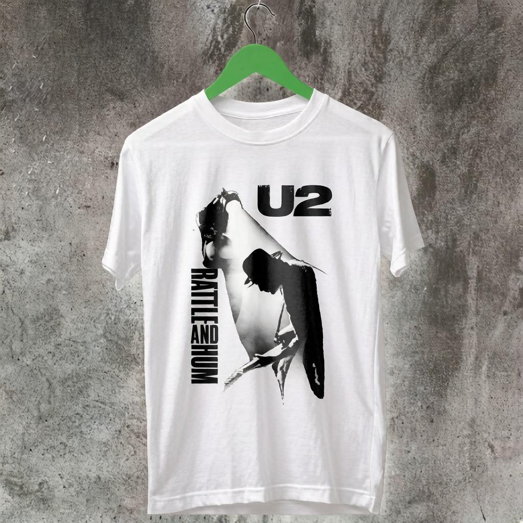 U2 Rattle and Hum T Shirt Black Size Short Sleeve High Quality Brand T Shirt Casual Printed 100 Cotton Cheap Clothing