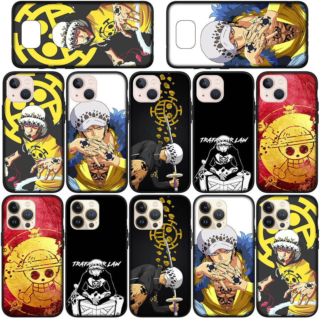 Чехол для телефона для iPhone 17 15 16 Plus Redmi Note 14 12 11 13 Pro Max Huawei P30 P20 Lite Y9 OPPO A60 A40 A80 A18 A16 One Piece Trafalgar Law Luffy
