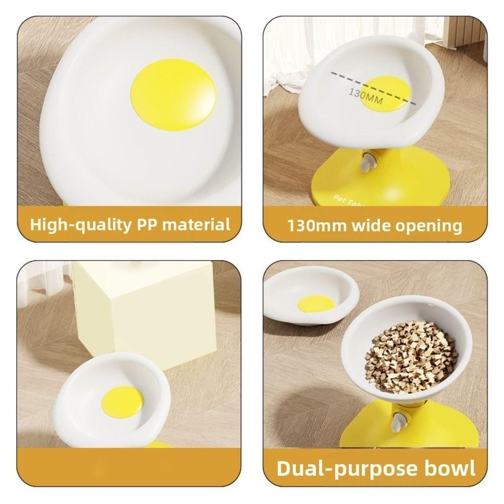 Creative Pet High Footed Bowl Adjustable Height Angle Non-Slip Cat Food Water Bowl Cartoon Cute Pet Water Feeder Container
