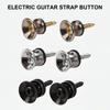 2 Pack Strap Lock Buttons Guitar Hardware Strap Lock Buttons Iron Texture Guitar Strap Buttons Present for Bass Players
