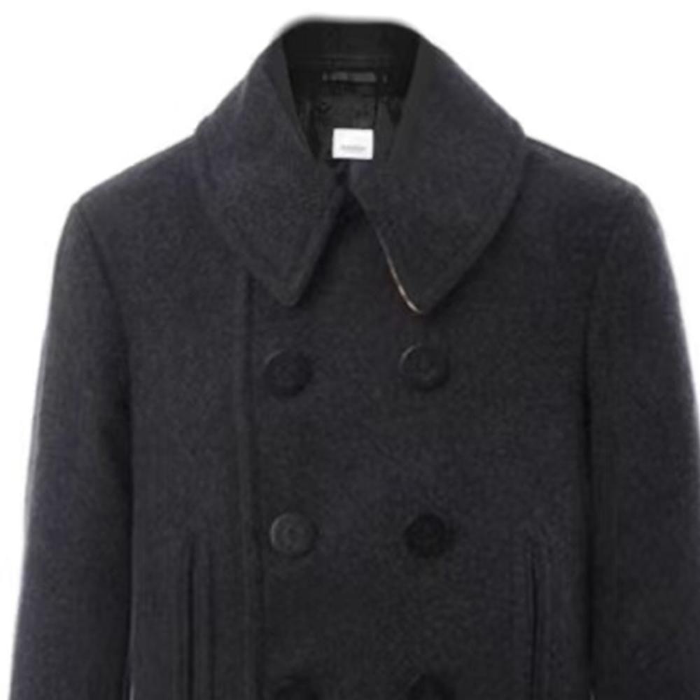 Burberry Coats Men's Black Lapel Moderate 80910501