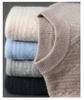 Men's 2025 Autumn/Winter High Neck Cashmere Jacquard Pullover - Thick Knit Base Layer Wool Sweater, Solid Color Trend.