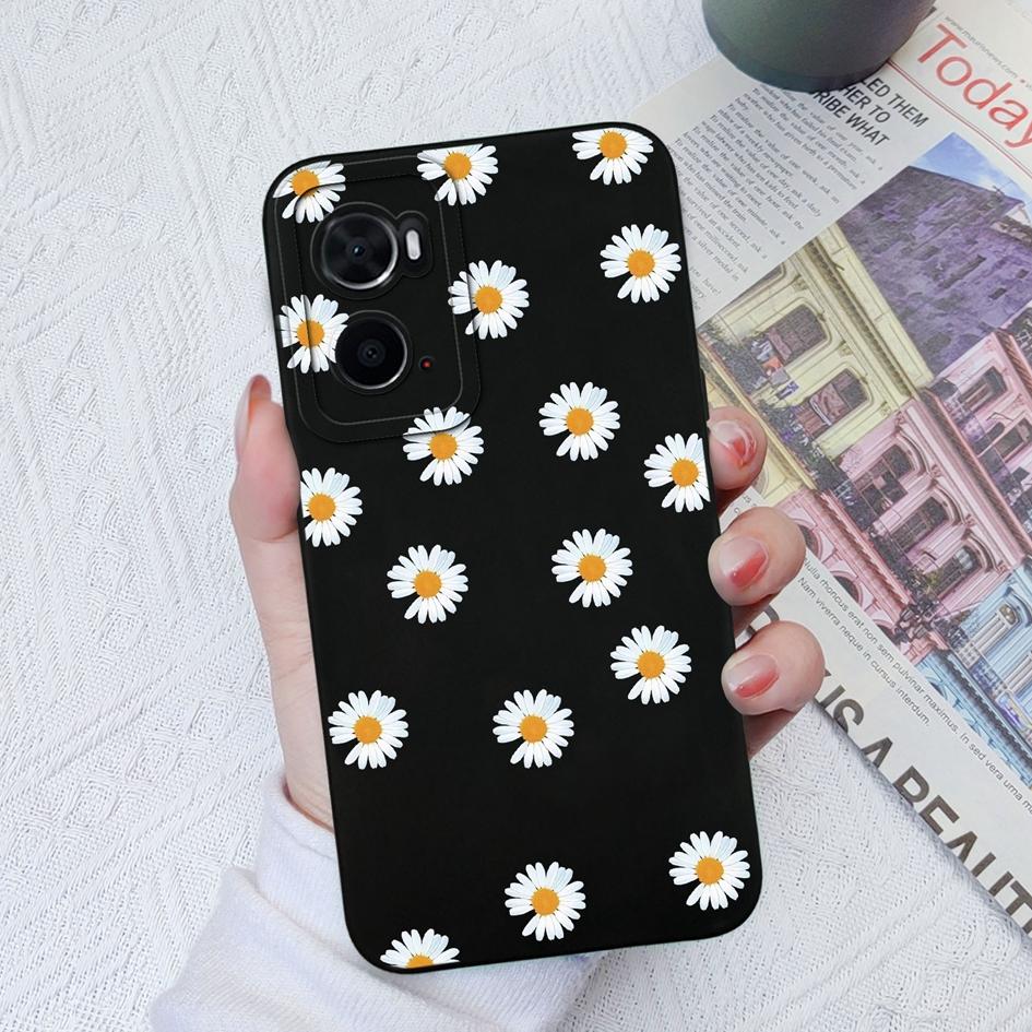 Чехол для OPPO A96 A78 A94 A8 A9X A76 A73 A93 A74, чехол с изображением подсолнуха и бабочки, роскошная противоударная защита для экрана, матовый мягкий силикон для бампера OPPO